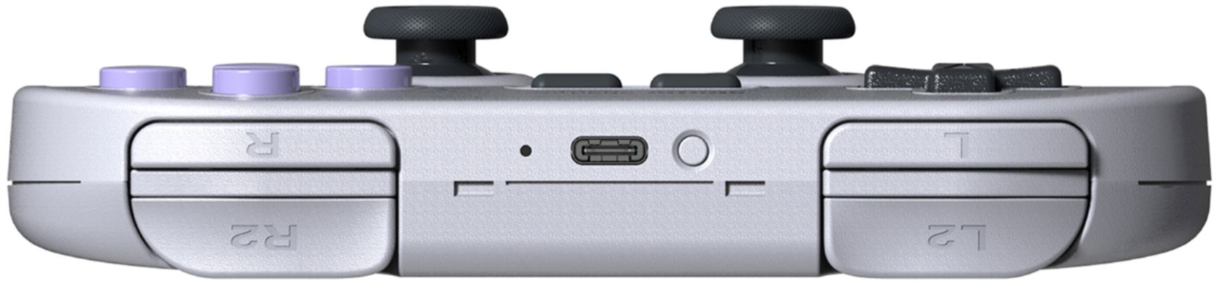 Back View: 8BitDo - SN30 Pro Wireless Controller for PC, Mac, Android, and Nintendo Switch - Gray