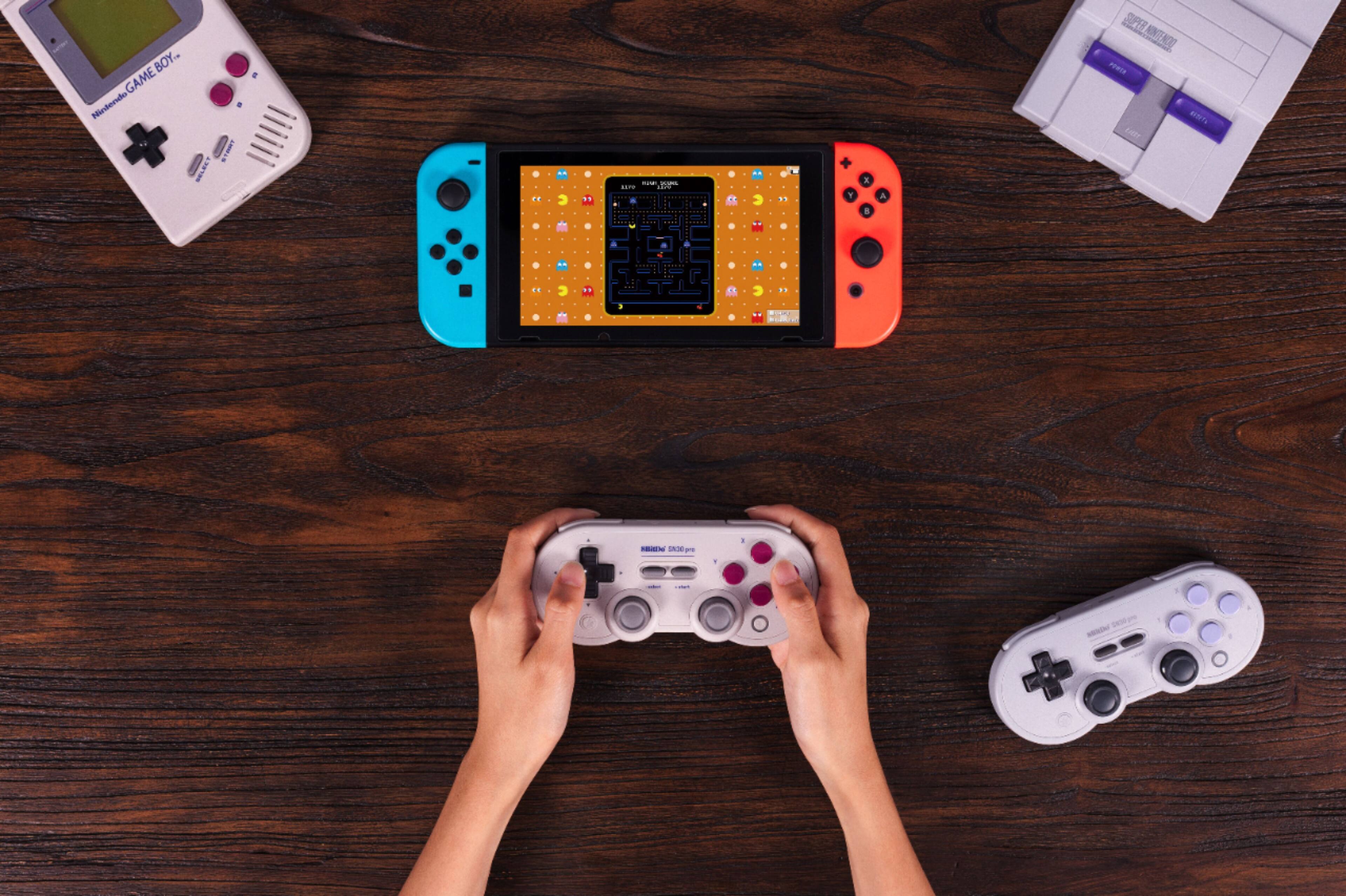 Alt View 14. 8BitDo - SN30 Pro Wireless Controller for PC, Mac, Android, and Nintendo Switch - Gray.