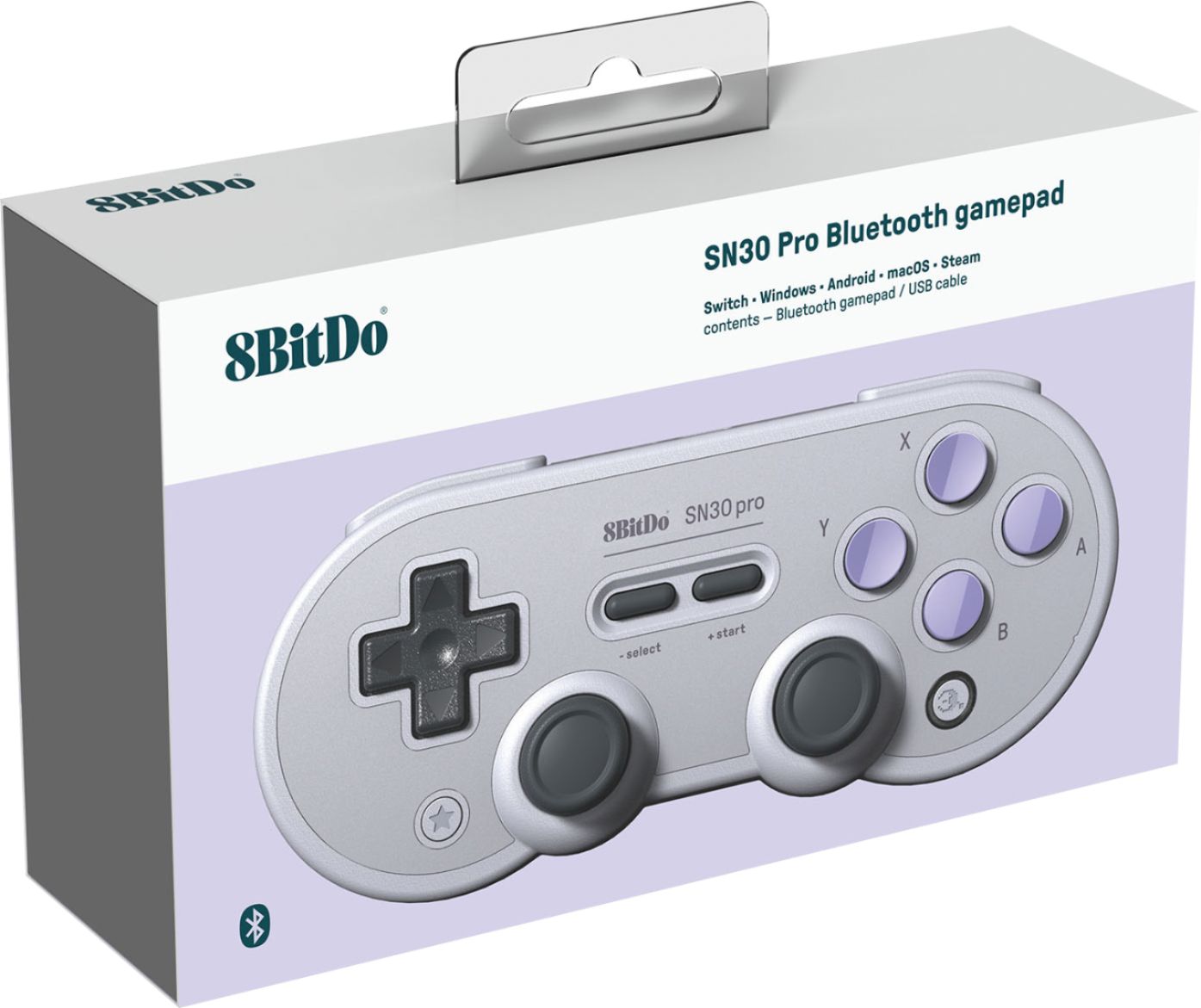 8bitdo Sn30 Pro Wireless Controller For Pc Mac Android And Nintendo Switch Gray 80dh Best Buy