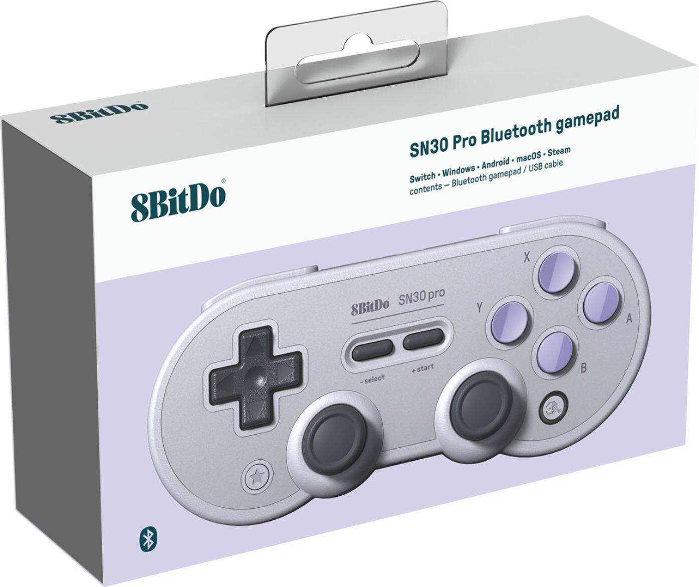 Alt View 15. 8BitDo - SN30 Pro Wireless Controller for PC, Mac, Android, and Nintendo Switch - Gray.