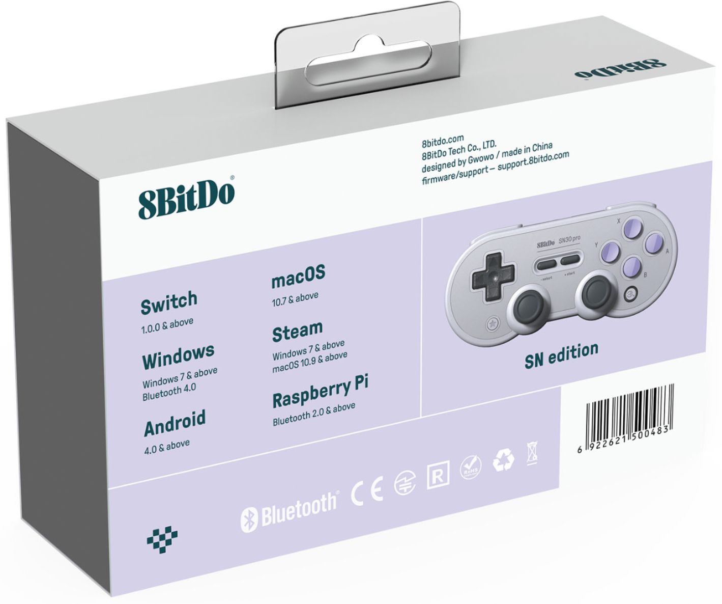 Best Buy 8bitdo Sn30 Pro Wireless Controller For Pc Mac Android And Nintendo Switch Gray 80dh