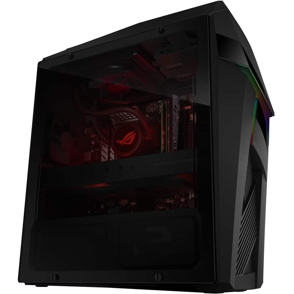 Asus Rog Strix Gl12cx Gaming Desktop Intel Core I9 9900k 32gb Memory Nvidia Geforce Rtx 80 Ti 1tb Ssd Iron Gray Gl12cxxb991 Best Buy