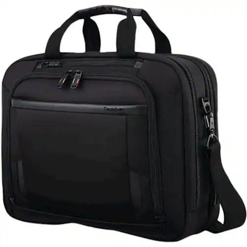 Front. Samsonite - Pro Double Compartment Briefcase for 15.6" Laptop - Black.
