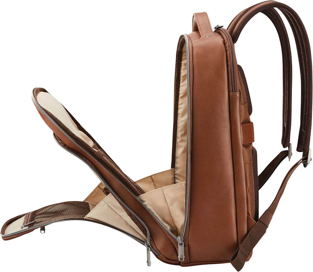 Leather Laptop Backpack for Women, Cognac – Rustic Town