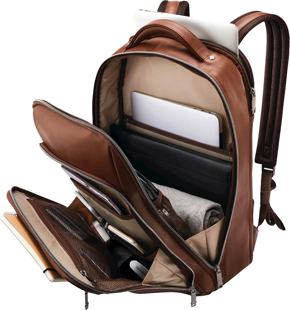 Best Buy: Samsonite Classic Leather Backpack for 15.6