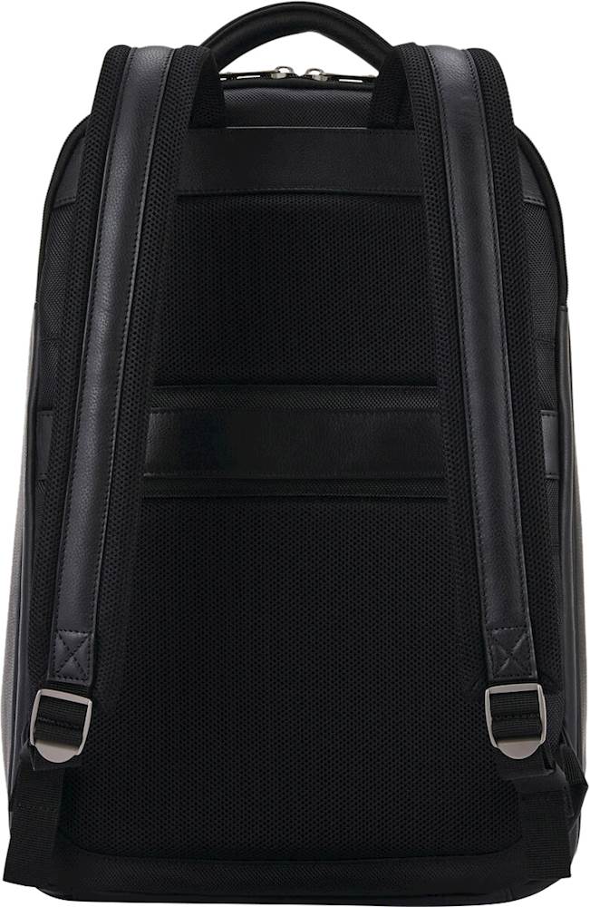 Back View: Samsonite - Classic Leather Backpack for 15.6" Laptop - Black