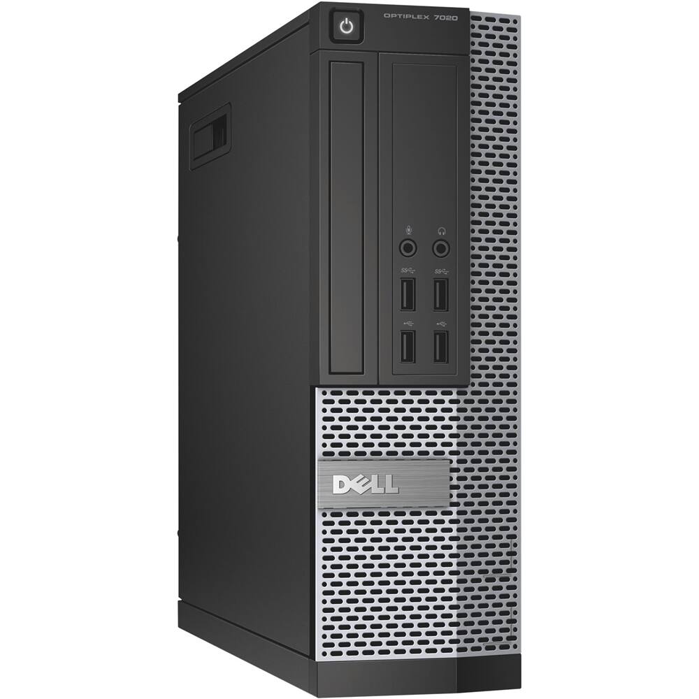 Left View: Dell - Refurbished OptiPlex Desktop - Intel Core i7 - 16GB Memory - 1TB SSD - Black