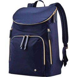 Samsonite - Mobile Solution Deluxe Backpack for 15.6" Laptop - Navy Blue - Front_Zoom