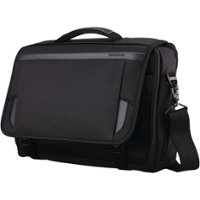 Samsonite - Pro Slim Messenger Briefcase for 15.6" Laptop - Black - Front_Zoom