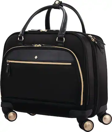 Front. Samsonite - Mobile Solution 17" Spinner Mobile Office Bag - Black.