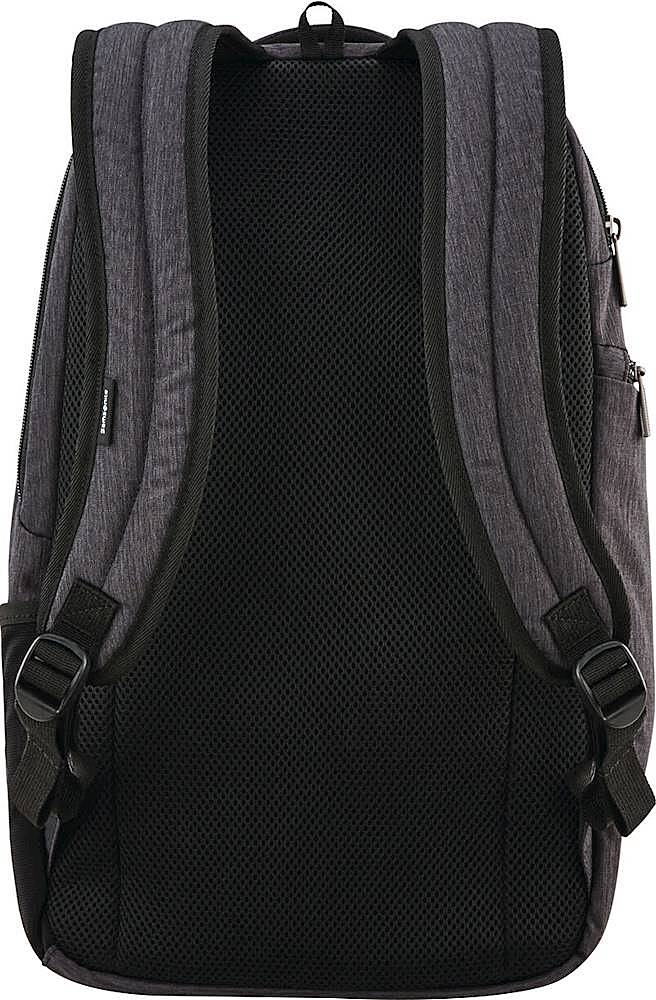 Back View: Samsonite - Modern Utility Travel Backpack for 17" Laptop - Charcoal Heather/Charcoal