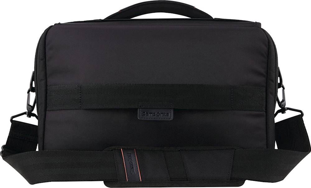 Back View: Samsonite - Pro Slim Messenger Shoulder Bag for 13" Laptop - Black
