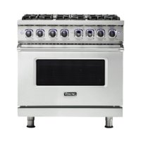 Viking - Professional 7 Series 5.1 Cu. Ft. Freestanding LP Gas Convection Range - Frost White - Front_Zoom