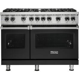 Viking - Professional 5 Series 6.1 Cu. Ft. Freestanding Double Oven LP Gas Convection Range - Cast Black