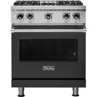 Viking - Professional 5 Series 4.0 Cu. Ft. Freestanding Gas Convection Range - Cast Black - Front_Zoom