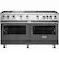 Front. Viking - Professional 5 Series 8 Cu. Ft. Freestanding Double Oven LP Gas Convection Range - Damascus Gray.