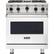 Front. Viking - Professional 5 Series 4.0 Cu. Ft. Freestanding LP Gas Convection Range - Frost White.