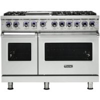 Viking - Professional 7 Series 6.1 Cu. Ft. Freestanding Double Oven LP Gas Convection Range - Frost White - Front_Zoom