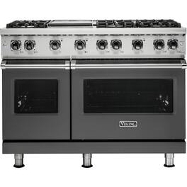 Viking - Professional 5 Series Freestanding Double Oven Gas Convection Range - Damascus Gray