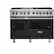 Front. Viking - VGR Freestanding 7-Series Gas 48"W Range - Cast Black.