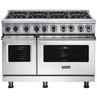 Viking - Professional 7 Series Freestanding Double Oven Gas Convection Range - Frost White - Front_Zoom