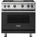 Front. Viking - Professional 5 Series 5.1 Cu. Ft. Freestanding Gas Convection Range - Cast Black.