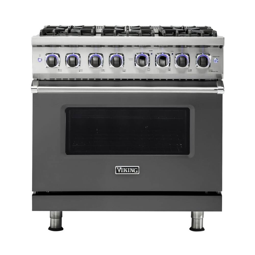 Viking - VGR Freestanding 7-Series Gas 36"W Range - Damascus Gray