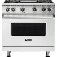 Viking - Professional 5 Series 5.1 Cu. Ft. Freestanding LP Gas Convection Range - Frost White - Front_Zoom