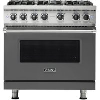Viking - Professional 5 Series 5.1 Cu. Ft. Freestanding LP Gas Convection Range - Damascus gray - Front_Zoom