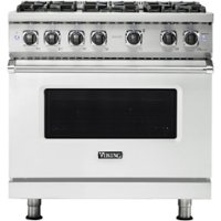 Viking - Professional 5 Series 5.1 Cu. Ft. Freestanding LP Gas Convection Range - Frost White - Front_Zoom