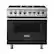 Front. Viking - VGR Freestanding 7-Series Gas 36"W Range - Cast Black.