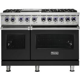 Viking - VGR Freestanding 7-Series Gas 48"W Range - Cast Black