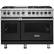 Front. Viking - VGR Freestanding 7-Series Gas 48"W Range - Cast Black.