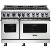 Viking - Professional 7 Series 6.1 Cu. Ft. Freestanding Double Oven LP Gas Convection Range - Frost white - Front_Zoom