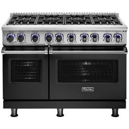 Viking - VGR Freestanding 7-Series Gas 48"W Range - Cast Black