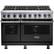 Front. Viking - VGR Freestanding 7-Series Gas 48"W Range - Cast Black.