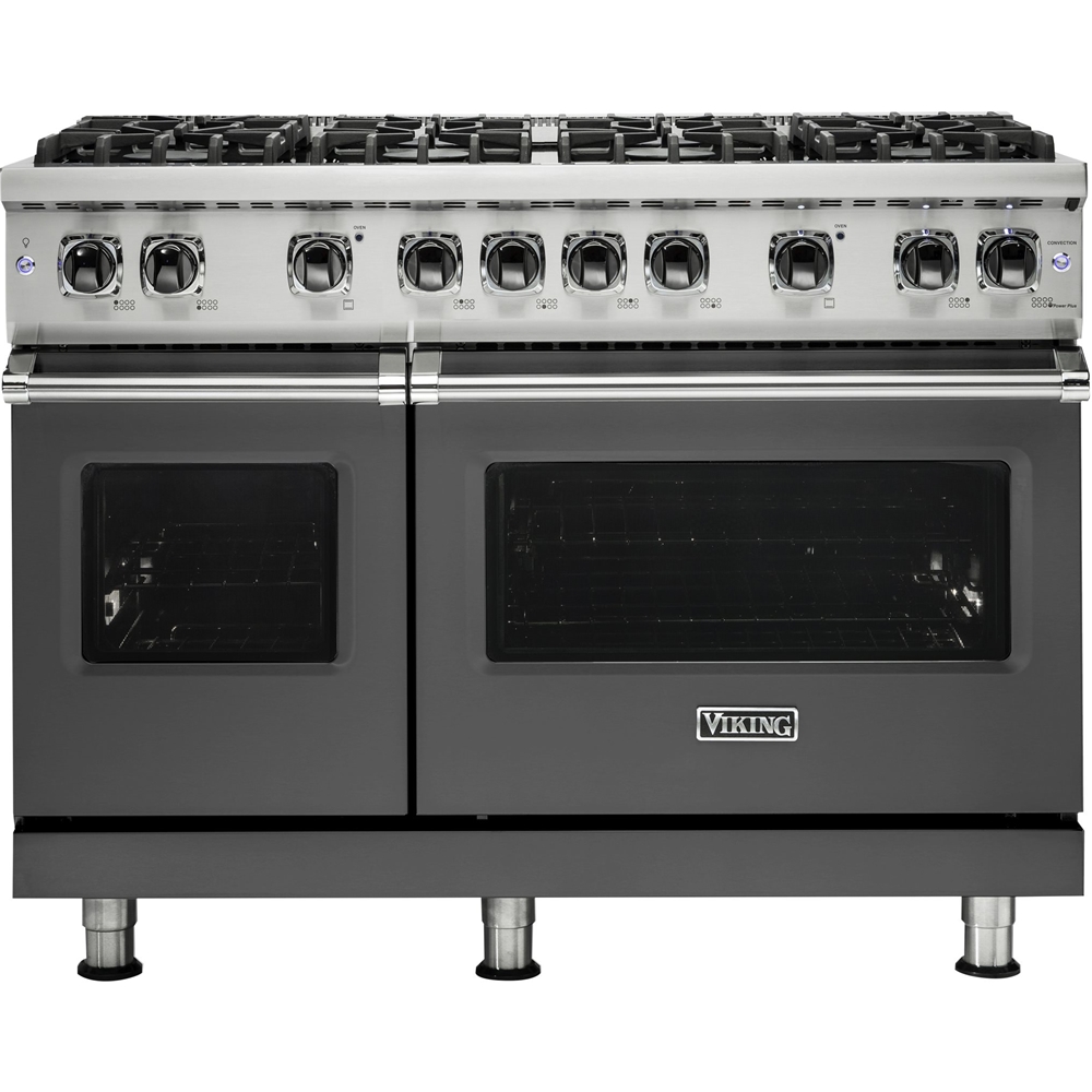 Viking – Professional 5 Series Freestanding Double Oven Gas Convection Range – Damascus Gray