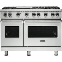 Viking - Professional 5 Series 6.1 Cu. Ft.  Freestanding Double Oven LP Gas Convection Range - Frost White - Front_Zoom