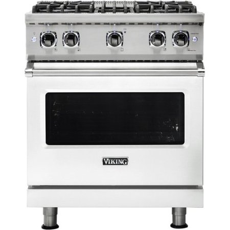 Viking - Professional 5 Series 4.0 Cu. Ft. Freestanding Gas Convection Range - Frost White