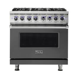 Viking - VGR Freestanding 7-Series Gas 36"W Range - Damascus Gray