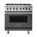 Front. Viking - VGR Freestanding 7-Series Gas 36"W Range - Damascus Gray.