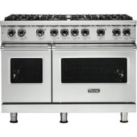 Viking - Professional 5 Series 6.1 Cu. Ft.  Freestanding Double Oven LP Gas Convection Range - Frost white - Front_Zoom