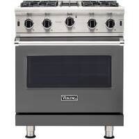 Viking - Professional 5 Series 4.0 Cu. Ft. Freestanding Gas Convection Range - Damascus Gray - Front_Zoom