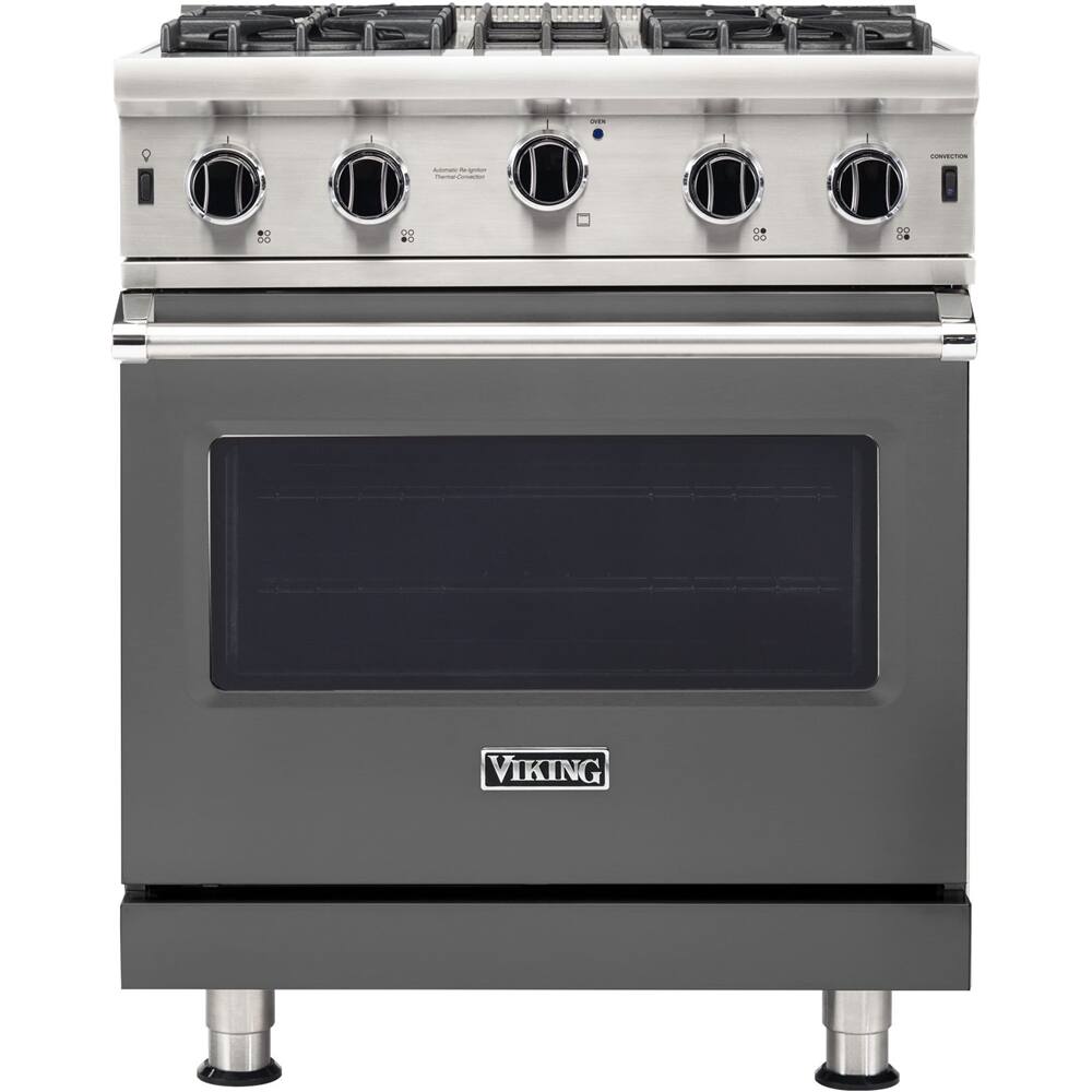 Viking - Professional 5 Series 4.0 Cu. Ft. Freestanding Gas Convection Range - Damascus Gray