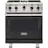 Front. Viking - Professional 5 Series 4.0 Cu. Ft. Freestanding LP Gas Convection Range - Cast Black.