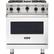 Front. Viking - Professional 5 Series 4.0 Cu. Ft. Freestanding Gas Convection Range - Frost White.