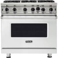 Viking - Professional 5 Series 5.1 Cu. Ft. Freestanding Gas Convection Range - Frost White - Front_Zoom