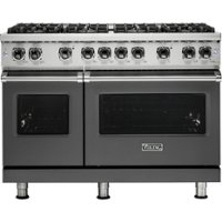 Viking - Professional 5 Series 6.1 Cu. Ft.  Freestanding Double Oven LP Gas Convection Range - Damascus gray - Front_Zoom