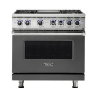 Viking - Professional 5 Series 5.1 Cu. Ft. Freestanding Gas Convection Range - Damascus gray - Front_Zoom