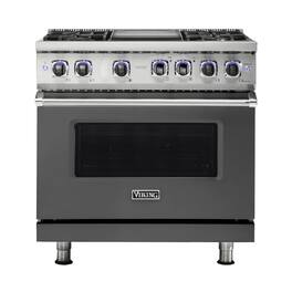 Viking - VGR Freestanding 7-Series Gas 36"W Range - Damascus Gray